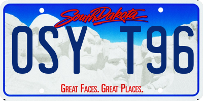 SD license plate 0SYT96