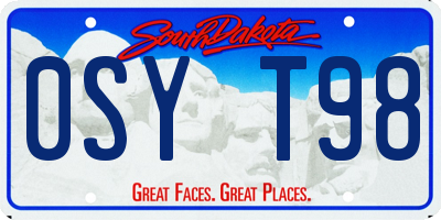 SD license plate 0SYT98