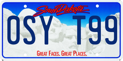 SD license plate 0SYT99