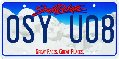 SD license plate 0SYU08