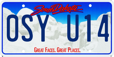 SD license plate 0SYU14