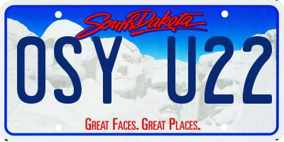 SD license plate 0SYU22
