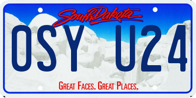 SD license plate 0SYU24