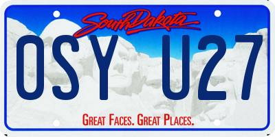 SD license plate 0SYU27