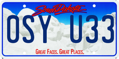 SD license plate 0SYU33