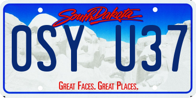 SD license plate 0SYU37