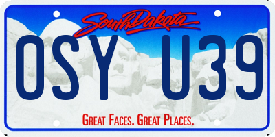 SD license plate 0SYU39