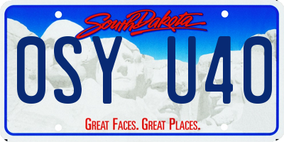 SD license plate 0SYU40