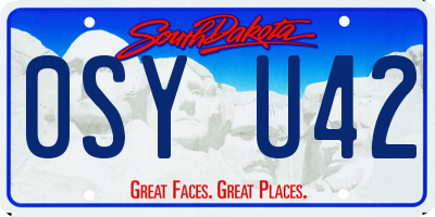 SD license plate 0SYU42