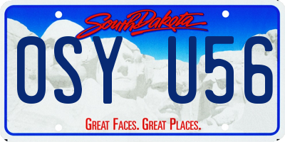 SD license plate 0SYU56