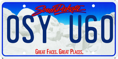 SD license plate 0SYU60