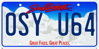SD license plate 0SYU64