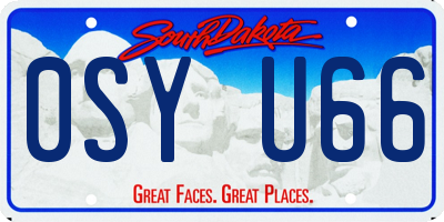 SD license plate 0SYU66