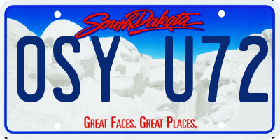 SD license plate 0SYU72