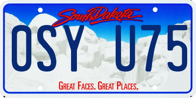 SD license plate 0SYU75