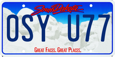 SD license plate 0SYU77