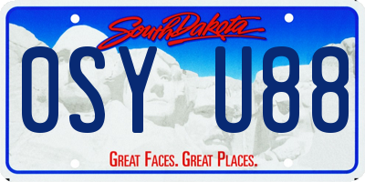 SD license plate 0SYU88