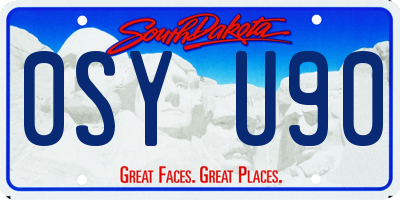 SD license plate 0SYU90