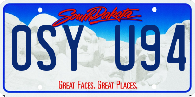 SD license plate 0SYU94