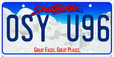 SD license plate 0SYU96