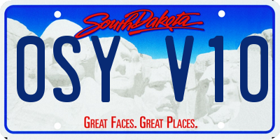 SD license plate 0SYV10