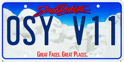 SD license plate 0SYV11