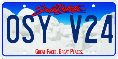 SD license plate 0SYV24