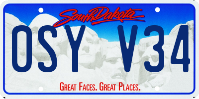 SD license plate 0SYV34