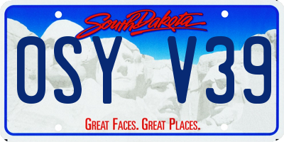 SD license plate 0SYV39