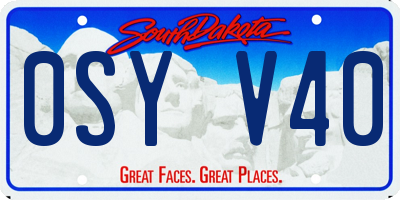 SD license plate 0SYV40