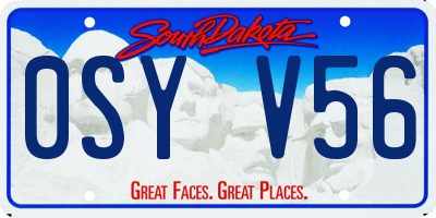 SD license plate 0SYV56
