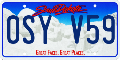 SD license plate 0SYV59