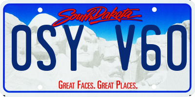 SD license plate 0SYV60