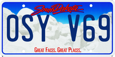 SD license plate 0SYV69