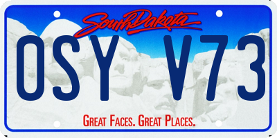 SD license plate 0SYV73