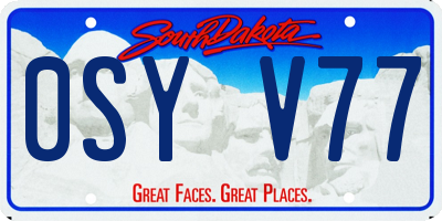 SD license plate 0SYV77
