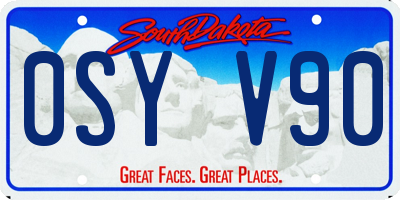 SD license plate 0SYV90