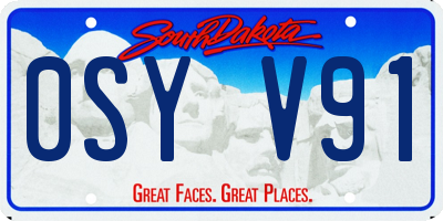 SD license plate 0SYV91