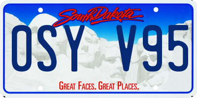 SD license plate 0SYV95