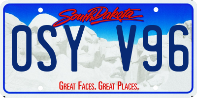 SD license plate 0SYV96
