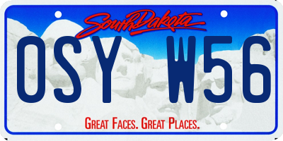 SD license plate 0SYW56