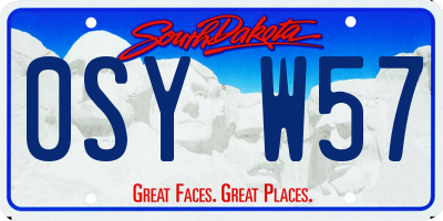 SD license plate 0SYW57