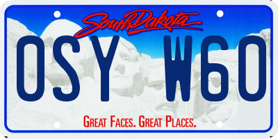 SD license plate 0SYW60
