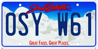 SD license plate 0SYW61
