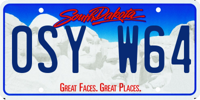 SD license plate 0SYW64