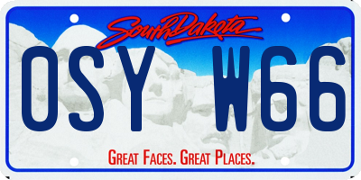SD license plate 0SYW66