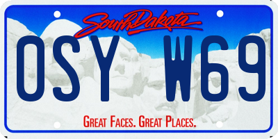 SD license plate 0SYW69