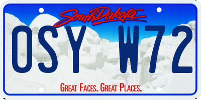 SD license plate 0SYW72