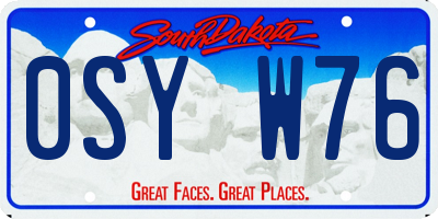 SD license plate 0SYW76