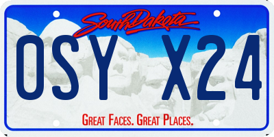 SD license plate 0SYX24